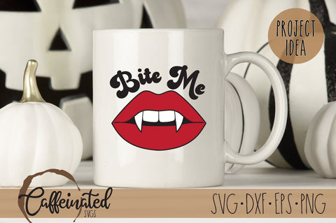 Vampire Fangs Bite Me SVG SVG Caffeinated SVGs 