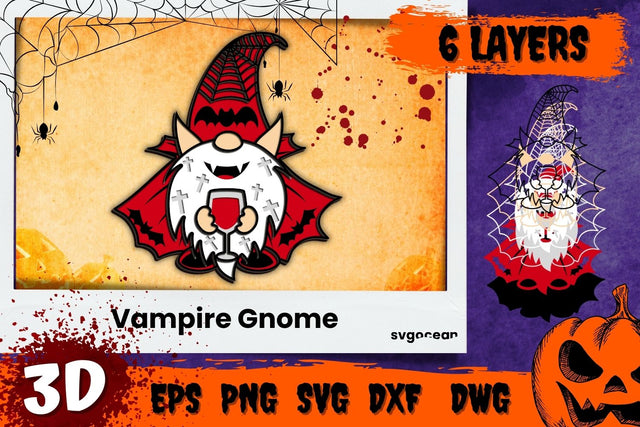 Vampire Gnome Layered Cut File SVG SvgOcean 