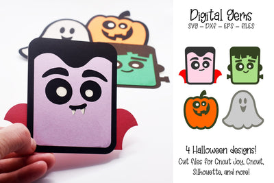 Vampire, Pumpkin, Ghost, Frankenstein Halloween SVG files SVG Digital Gems 