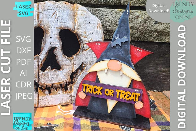 Vampire Shelf sitter Laser cut svg, Halloween Shelf sitter Glowforge svg SVG Trendy Designs Online 