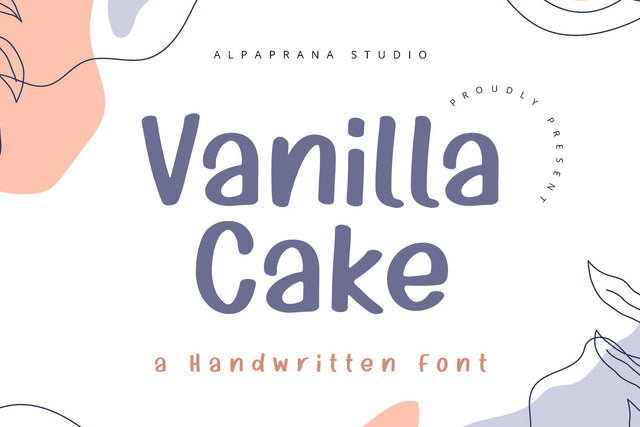 Vanilla Cake - Handwritten Font Font Alpaprana Studio 
