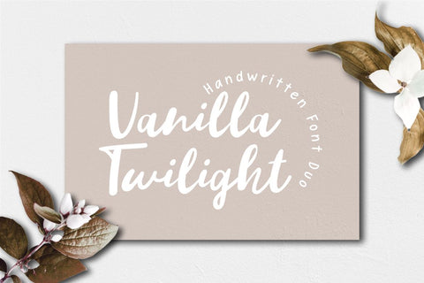 Vanilla Twilight // Handwritten Font Duo Font Bluestudio 