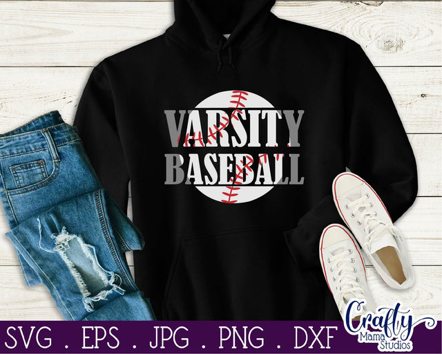 Varsity Baseball Svg SVG Crafty Mama Studios 