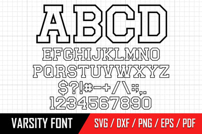 Varsity Font Svg, College Font Svg, Sports Font Svg, Jersey Font Svg, Baseball Font SVG Litke Designs 