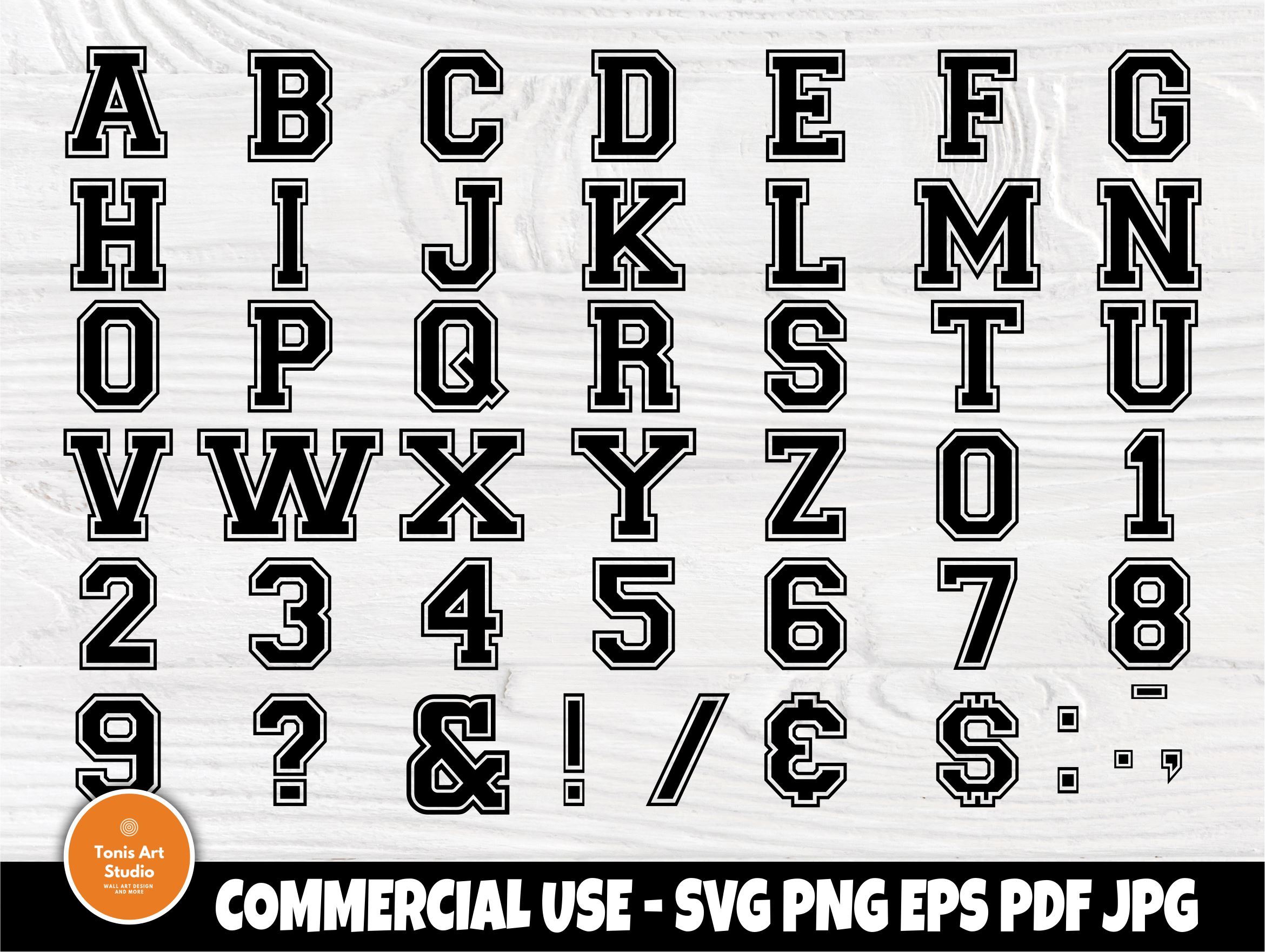 Sports Jersey Font Numbers Svg