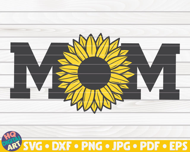 Varsity Mom with sunflower SVG SVG HQDigitalArt 