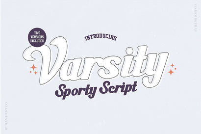 Varsity Sport Script Font Blush Font Co. 