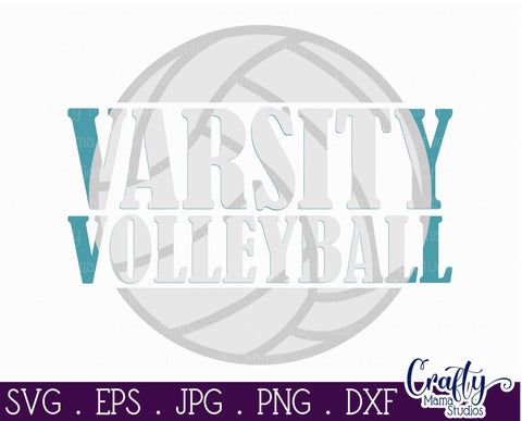 Varsity Volleyball Svg SVG Crafty Mama Studios 