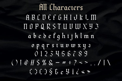 Vasavine Blackletter Font Irvan Randi 