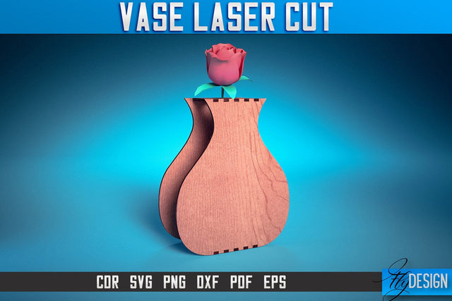 Vase Laser Cut SVG | Flower Vase Design Laser Cut SVG Design | CNC Files SVG Fly Design 