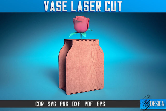 Vase Laser Cut SVG | Flower Vase Design Laser Cut SVG Design | CNC Files SVG Fly Design 