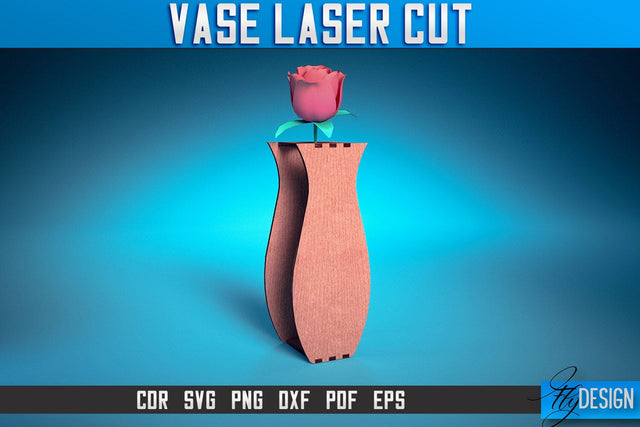 Vase Laser Cut SVG | Flower Vase Design Laser Cut SVG Design | CNC Files SVG Fly Design 