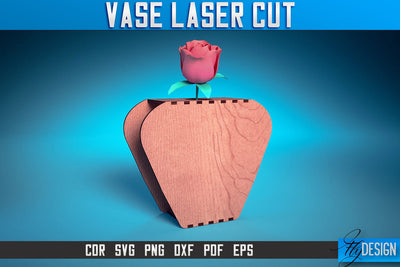 Vase Laser Cut SVG | Flower Vase Design Laser Cut SVG Design | CNC Files SVG Fly Design 