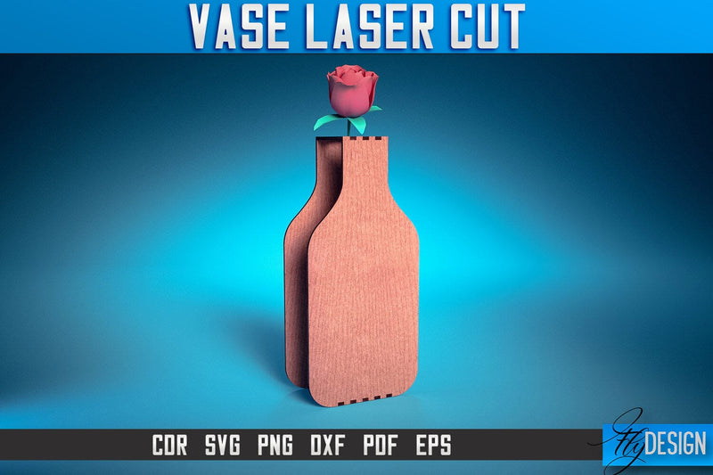 Vase Laser Cut SVG | Flower Vase Design Laser Cut SVG Design | CNC Files SVG Fly Design 