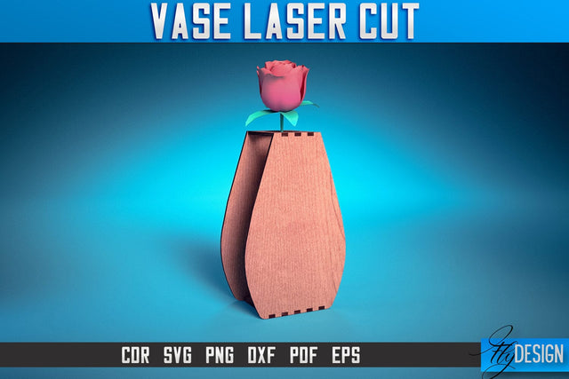 Vase Laser Cut SVG | Flower Vase Design Laser Cut SVG Design | CNC Files SVG Fly Design 