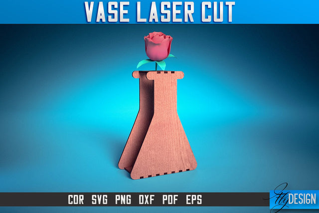 Vase Laser Cut SVG | Flower Vase Design Laser Cut SVG Design | CNC Files SVG Fly Design 