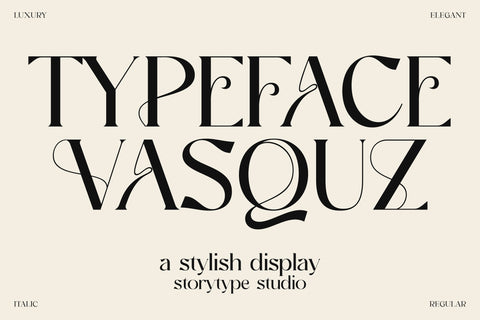 VASQUZ Typeface Font Storytype Studio 