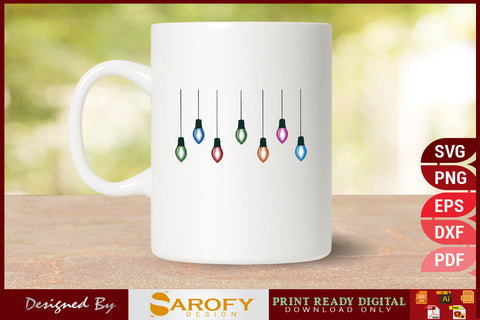 Vector Christmas light printable SVG EPS PNG cricut files SVG Sarofydesign 