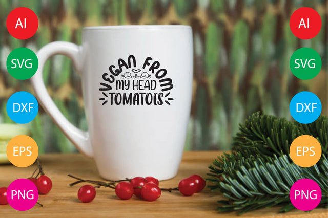 Vegan From My Head Tomatoes SVG CraftlabSvg29 