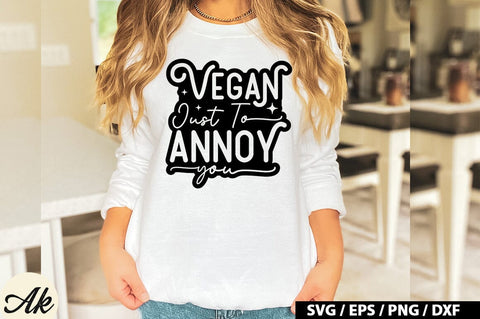 Vegan just to annoy you Retro SVG SVG akazaddesign 