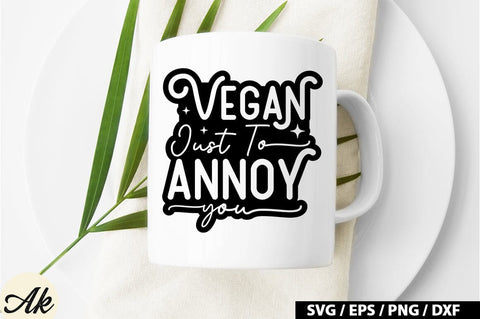 Vegan just to annoy you Retro SVG SVG akazaddesign 