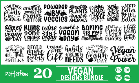 Vegan SVG Designs bundle SVG PatternFeed8 