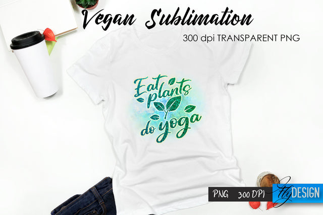 Vegan T-Shirt Sublimation. Food T-Shirt Design v.11 Sublimation Fly Design 