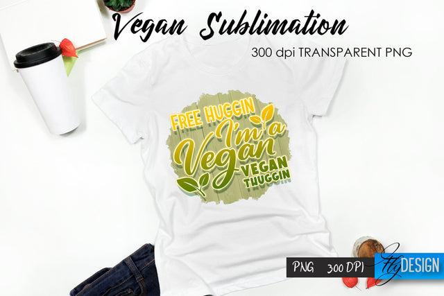 Vegan T-Shirt Sublimation. Food T-Shirt Design v.13 Sublimation Fly Design 