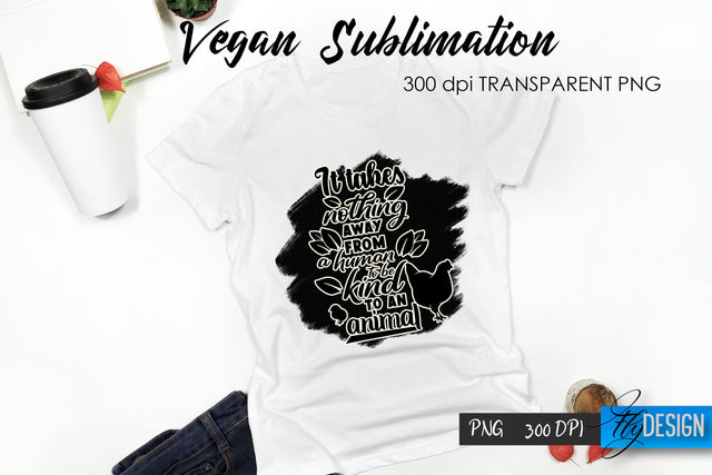 Vegan T-Shirt Sublimation. Food T-Shirt Design v.21 Sublimation Fly Design 