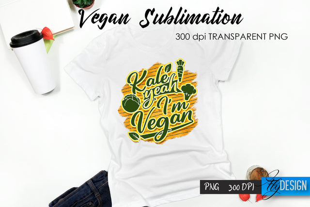 Vegan T-Shirt Sublimation. Food T-Shirt Design v.22 Sublimation Fly Design 