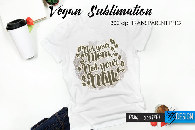 Vegan T-Shirt Sublimation. Food T-Shirt Design v.28 Sublimation Fly Design 
