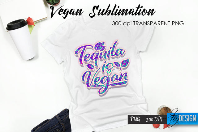 Vegan T-Shirt Sublimation. Food T-Shirt Design v.32 Sublimation Fly Design 