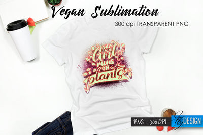 Vegan T-Shirt Sublimation. Food T-Shirt Design v.34 Sublimation Fly Design 