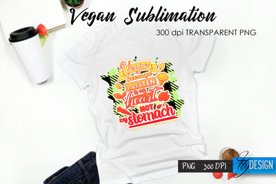 Vegan T-Shirt Sublimation. Food T-Shirt Design v.35 Sublimation Fly Design 