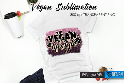 Vegan T-Shirt Sublimation. Food T-Shirt Design v.37 Sublimation Fly Design 