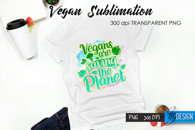 Vegan T-Shirt Sublimation. Food T-Shirt Design v.43 Sublimation Fly Design 