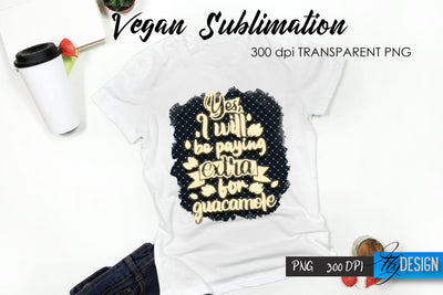 Vegan T-Shirt Sublimation. Food T-Shirt Design v.46 Sublimation Fly Design 