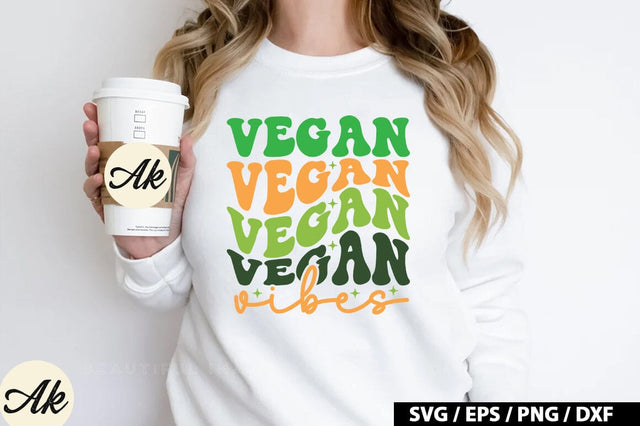 Vegan vibes Retro SVG SVG akazaddesign 