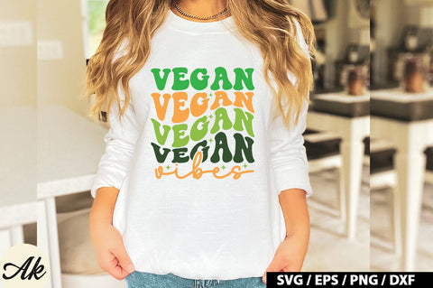 Vegan vibes Retro SVG SVG akazaddesign 
