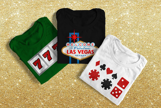 Vegas Sign and Gambling Icons SVG Designed by Geeks 