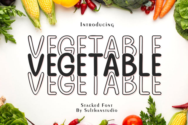 Vegetable Font Sulthan studio 