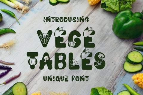 Vegetables Font Masyafi Studio 