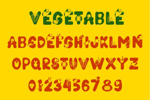 Vegetables Font Masyafi Studio 