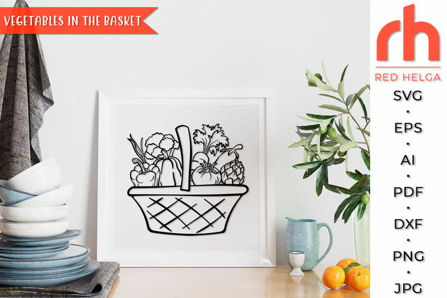 Vegetables in the Basket SVG - Farm Fresh Cut File SVG RedHelgaArt 