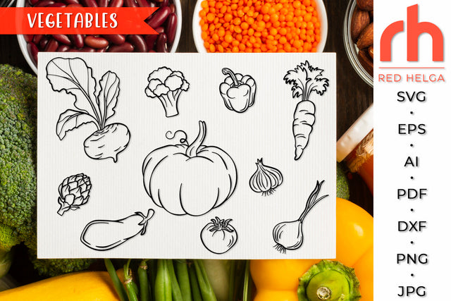 Vegetables SVG - Farm Fresh Cut File SVG RedHelgaArt 