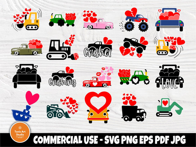 Vehicle SVG Bundle | Vehicles Svg | Transportation Clipart | Excavator Svg | Pickup Truck Svg | Truck Svg | Vehicle Cut Files for Cricut SVG TonisArtStudio 