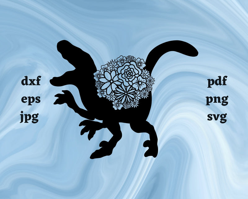 Velociraptor Mandala SVG Cut File - So Fontsy