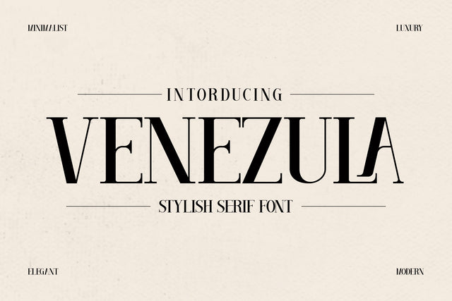 VENEZULA Typeface Font Storytype Studio 