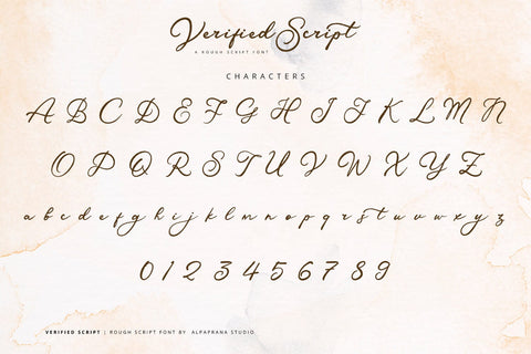 Verified Script - Rough Script Font Font Alpaprana Studio 