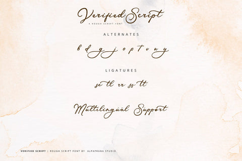 Verified Script - Rough Script Font Font Alpaprana Studio 
